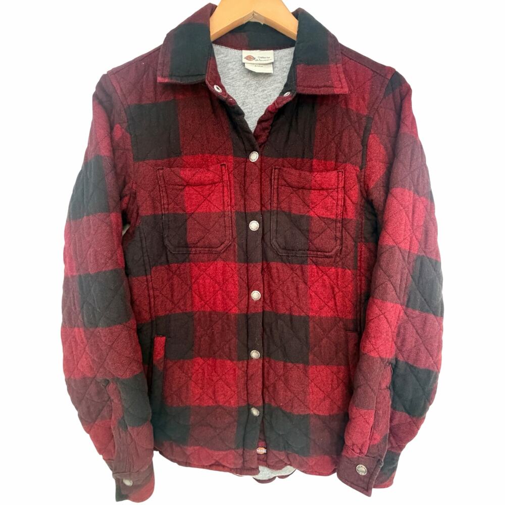 Dickies Quilted Buffalo Plaid Shirt Jacket Women's Small